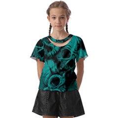 Skulls Kids  Front Cut T-shirt by kyorashop23