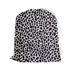 Zebra Skin, Vector Textures, White Black Background Drawstring Pouch (2xl) by kyorashop23