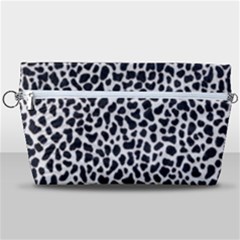 Zebra Skin, Vector Textures, White Black Background Handbag Organizer by kyorashop23
