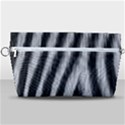 Zebra Texture, Zebra Wool, White Black Background Handbag Organizer View1