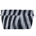 Zebra Texture, Zebra Wool, White Black Background Handbag Organizer View2