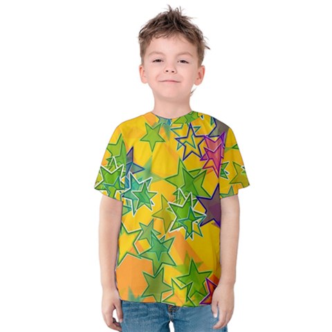 Star Homepage Abstract Kids  Cotton T-shirt by anzea