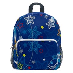Christmas Stars Pattern Star Kids  Age 5-10 Lightweight School Backpack With Side Pockets by Maspions