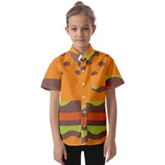 Hamburger Kids  Short Sleeve Shirt by anzea