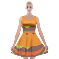 Hamburger Velvet Skater Dress by anzea