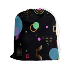 Colartive, Aesthetic, Amoled, Black, Colorful, Desenho Drawstring Pouch (2xl) by kyorashop23