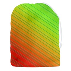 Orange Green Gradient Hunter Drawstring Pouch (3xl) by Dutashop
