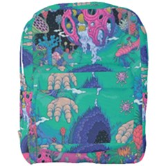 Planet Psychedelic Art Psicodelia Full Print Backpack by Bedest