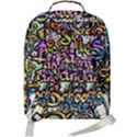 Graffiti Word Seamless Pattern Double Compartment Backpack View3
