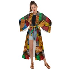 Lego, Toy Block, Colorfulness, Kids Maxi Kimono by kyorashop23
