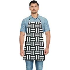 Frets Mosaic Pattern Geometric Kitchen Apron by Bedest