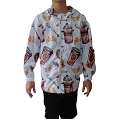Coffee Mania Caffeine Kids  Hooded Windbreaker by Bedest