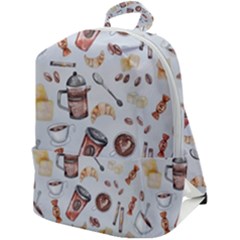 Coffee Mania Caffeine Zip Up Backpack by Bedest