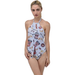 Coffee Mania Caffeine Go With The Flow One Piece Swimsuit by Bedest