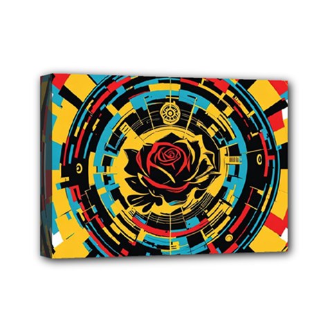 Therose Mini Canvas 7  X 5  (stretched) by DaMorClothingCompany