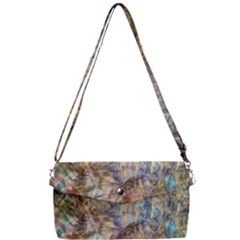 Mono Pour Blend  Removable Strap Clutch Bag by kaleidomarblingart