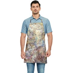 Mono Pour Blend  Kitchen Apron by kaleidomarblingart