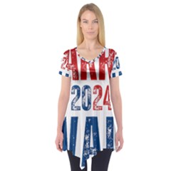 Kamala Harris 2024 Walz Short Sleeve Tunic  by Safari