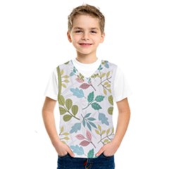 Leaf Seamless Pattern  Kids  Basketball Tank Top by Safari
