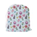 Christmas Decorations Pattern, Xmas Backgrounds Drawstring Pouch (2XL) View2