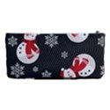 Christmas Texture, Retro Background With Snowmen Handbag Organizer View4