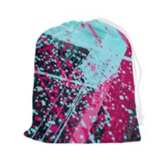 Colorful Splashes Grunge, Abstract Art Drawstring Pouch (2xl) by kyorashop23