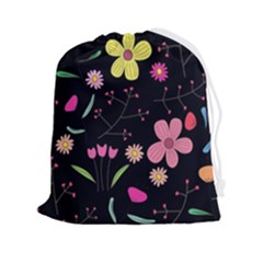 Foliage Pattern, Adorable Beautiful Drawstring Pouch (2xl) by kyorashop23