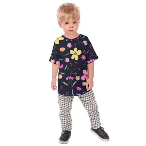 Foliage Pattern, Adorable Beautiful Kids  Raglan T-shirt by kyorashop23
