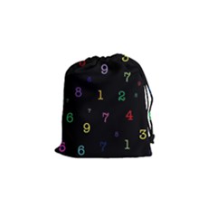 Numbers, Math, Keyboard Drawstring Pouch (small) by kyorashop23