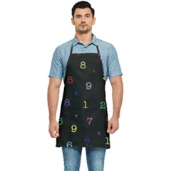 Numbers, Math, Keyboard Kitchen Apron by kyorashop23
