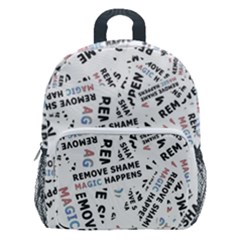 Embrace The Magic Inspirational Phrase Pattern Kids  Age 5-10 Lightweight School Backpack With Side Pockets by dflcprintsclothing