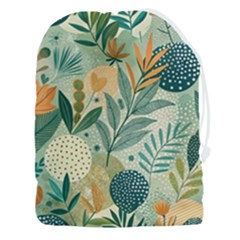 Leaves Pattern Flora Drawstring Pouch (3xl) by Salmanaz77