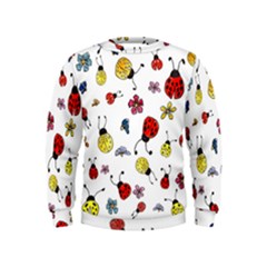 Seamless Pattern Nature Flowers Kids  Sweatshirt by Salmanaz77