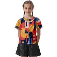 Abstract Pattern Design Kids  Front Cut T-shirt by Salmanaz77