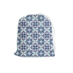 Tiles Abstract Pattern Texture Design Drawstring Pouch (large) by Salmanaz77