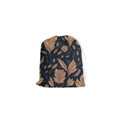 Background Pattern Leaves Texture Drawstring Pouch (xs) by Salmanaz77