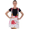 African Elephant Cute Cartoon Seamless Shading Cartoon Character Velvet Suspender Skater Skirt View1