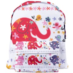 African Elephant Cute Cartoon Seamless Shading Cartoon Character Giant Full Print Backpack by Bedest