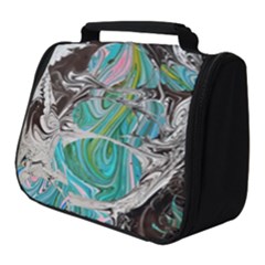 Marbling Mono Blend  Full Print Travel Pouch (small) by kaleidomarblingart