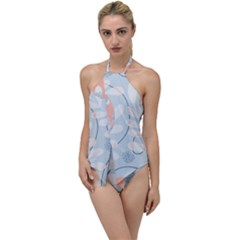 Pattern Plants Leaves Nature Go With The Flow One Piece Swimsuit by Bedest