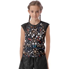 Pearls And Stones Kids  Raglan Cap Sleeve T-shirt by dedoma