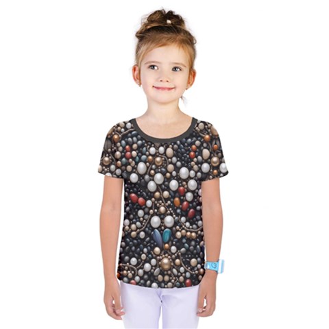 Pearls And Stones Kids  One Piece T-shirt by dedoma