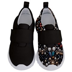 Pearls And Stones Kids  Velcro No Lace Shoes by dedoma