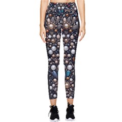 Pearls And Stones Pocket Leggings  by dedoma