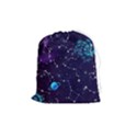 Realistic Night Sky Poster With Constellations Drawstring Pouch (Medium) View1