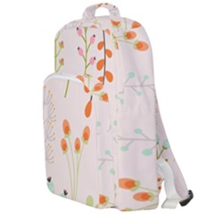 Boho Pattern Berries Flowers Nature Double Compartment Backpack by Bedest