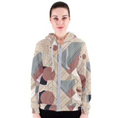 Boho Abstract Architecture Women s Zipper Hoodie by Bedest