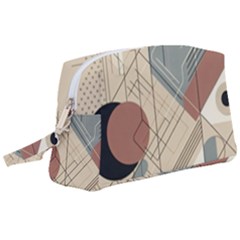 Boho Abstract Architecture Wristlet Pouch Bag (large) by Bedest