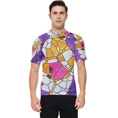 Architecture Glass Abstract Pattern Men s Short Sleeve Rash Guard by Bedest