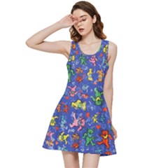 Grateful Dead Dancing Bears Pattern Inside Out Racerback Dress by Salmanaz77